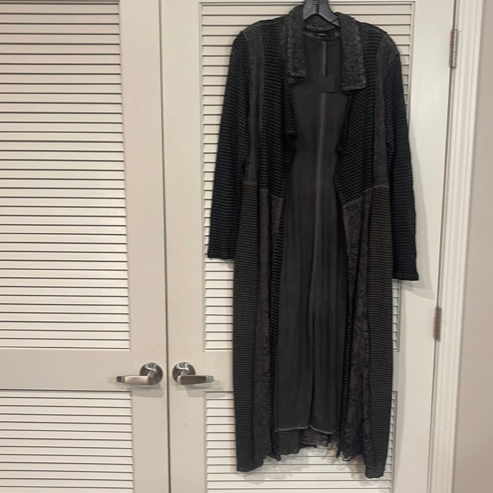 Grey duster, purchased at Von Maur